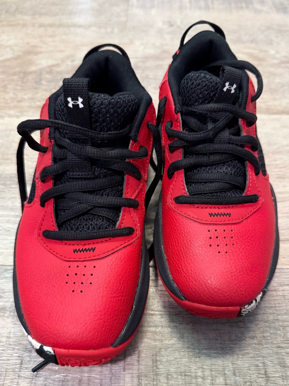Under Armour Kids' Red and Black Athletic Shoes Size 13K
